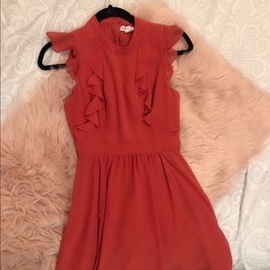 BCBGENERATION Orange Ruffle Dress